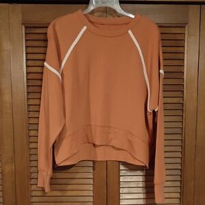 Jessica Simpson Terracotta Sweatshirt with White Trim